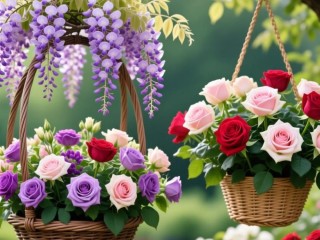 紫藤吊篮与玫瑰，养护技巧有何不同？