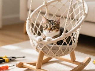 如何正确安装小猫吊篮摇椅？