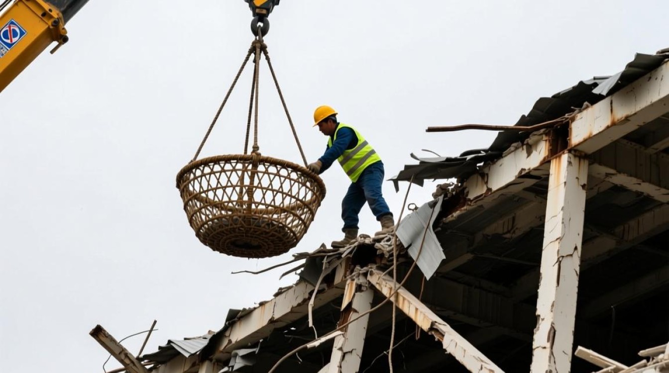 吊篮压塌了怎么修复?详细步骤、材料及安全处理方法 吊篮压塌了怎么修复?详细步骤、材料及安全处理方法