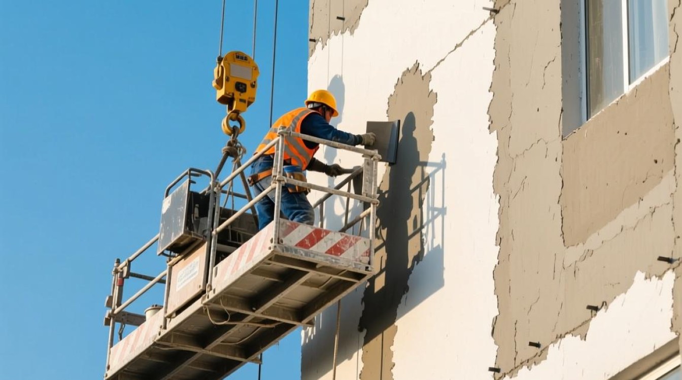 吊篮外墙怎么打磨的