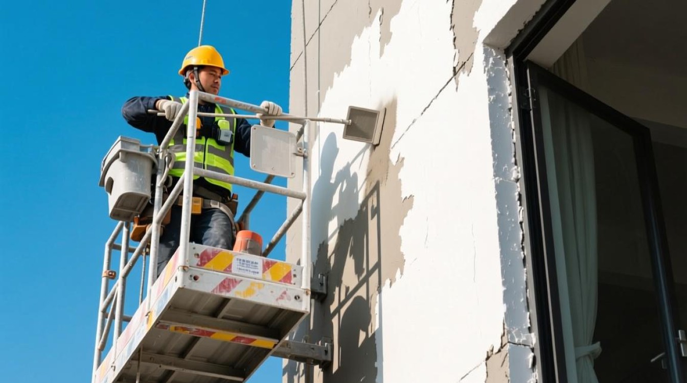 吊篮外墙怎么打磨的