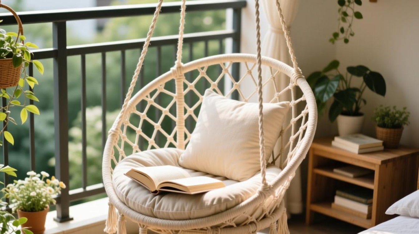 可爱吊篮坐垫怎么安装