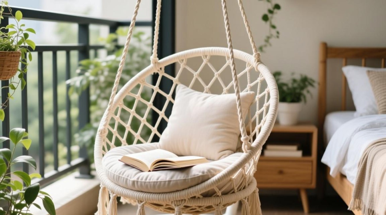 可爱吊篮坐垫怎么安装