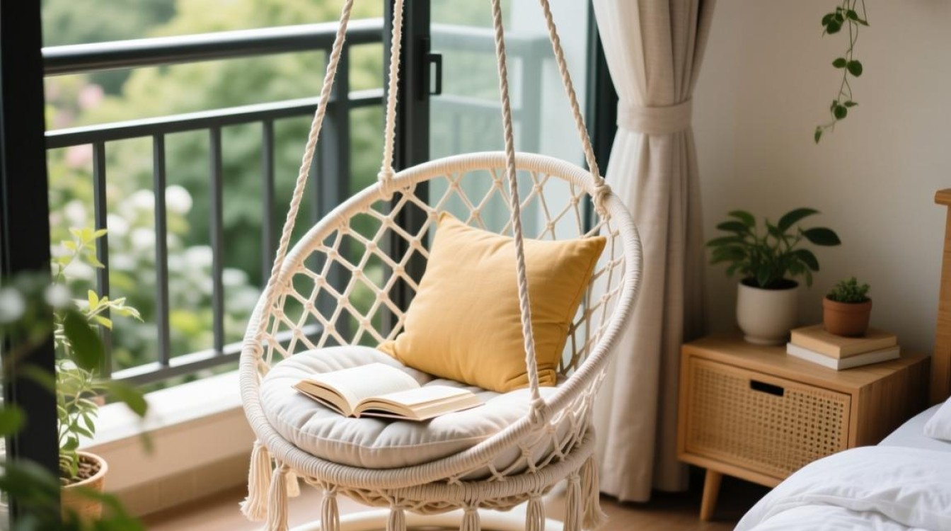 可爱吊篮坐垫怎么安装