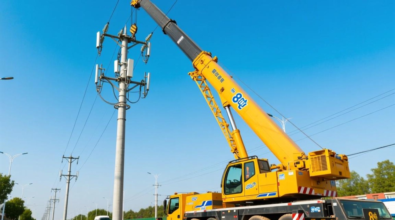 8吨吊车立线杆子