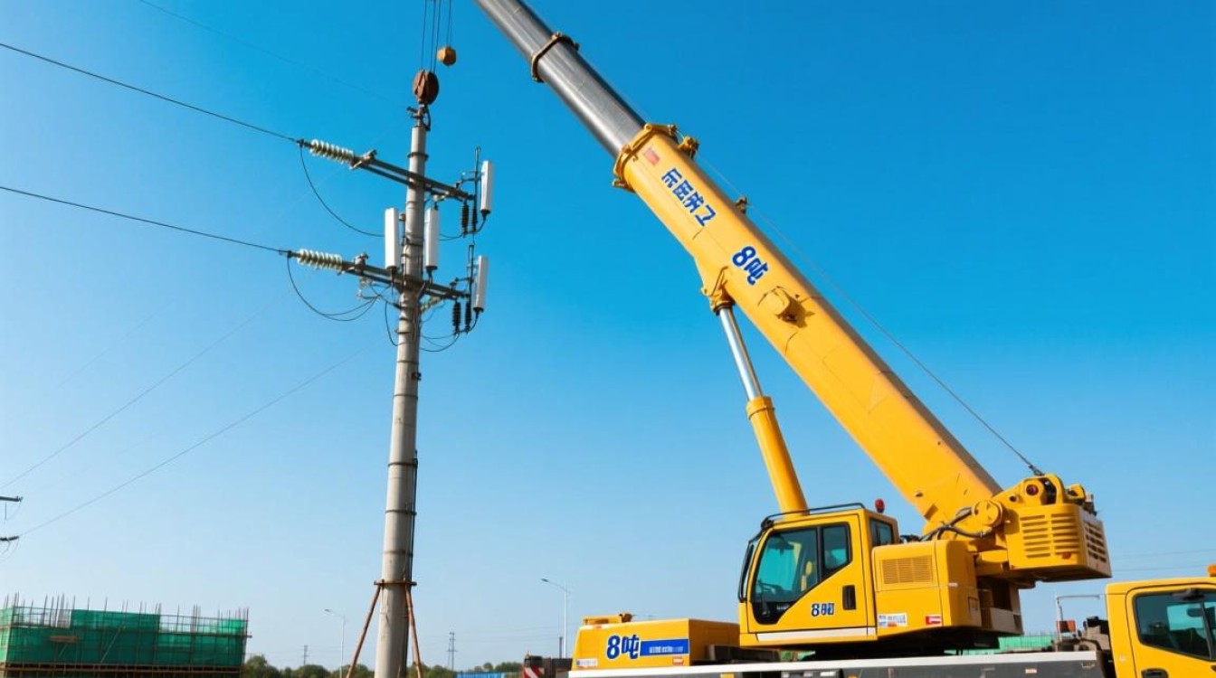 8吨吊车立线杆子