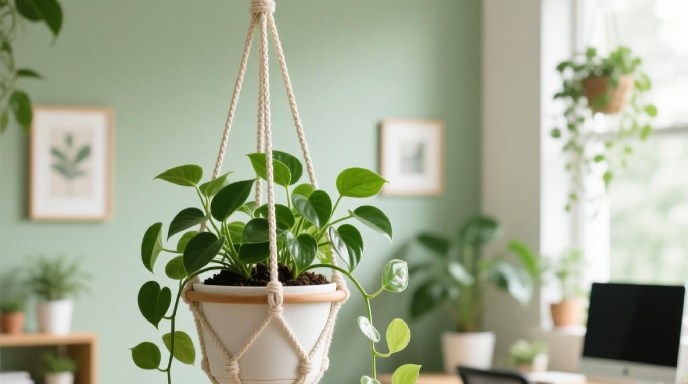 怎么挂植物吊篮图片