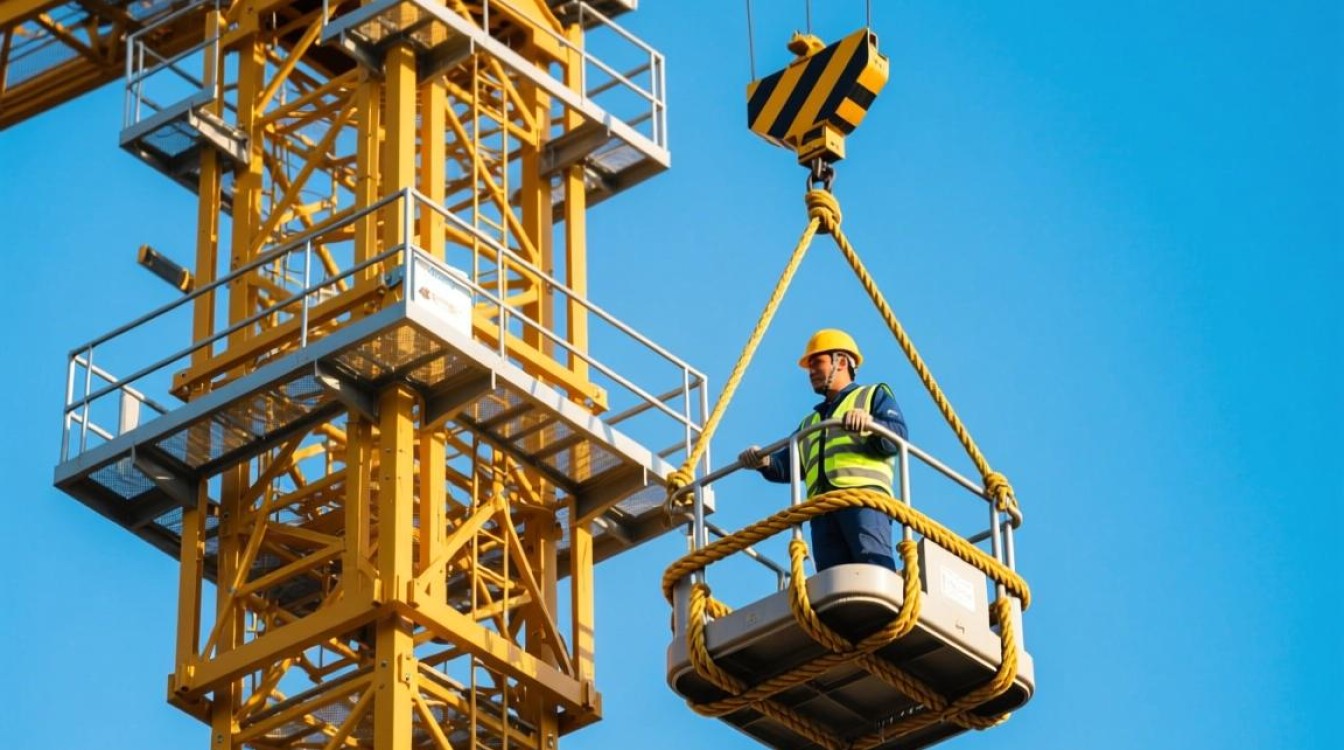 塔吊吊篮怎么绑