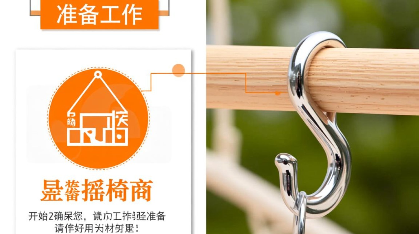 吊篮摇椅钩子安装步骤详解？