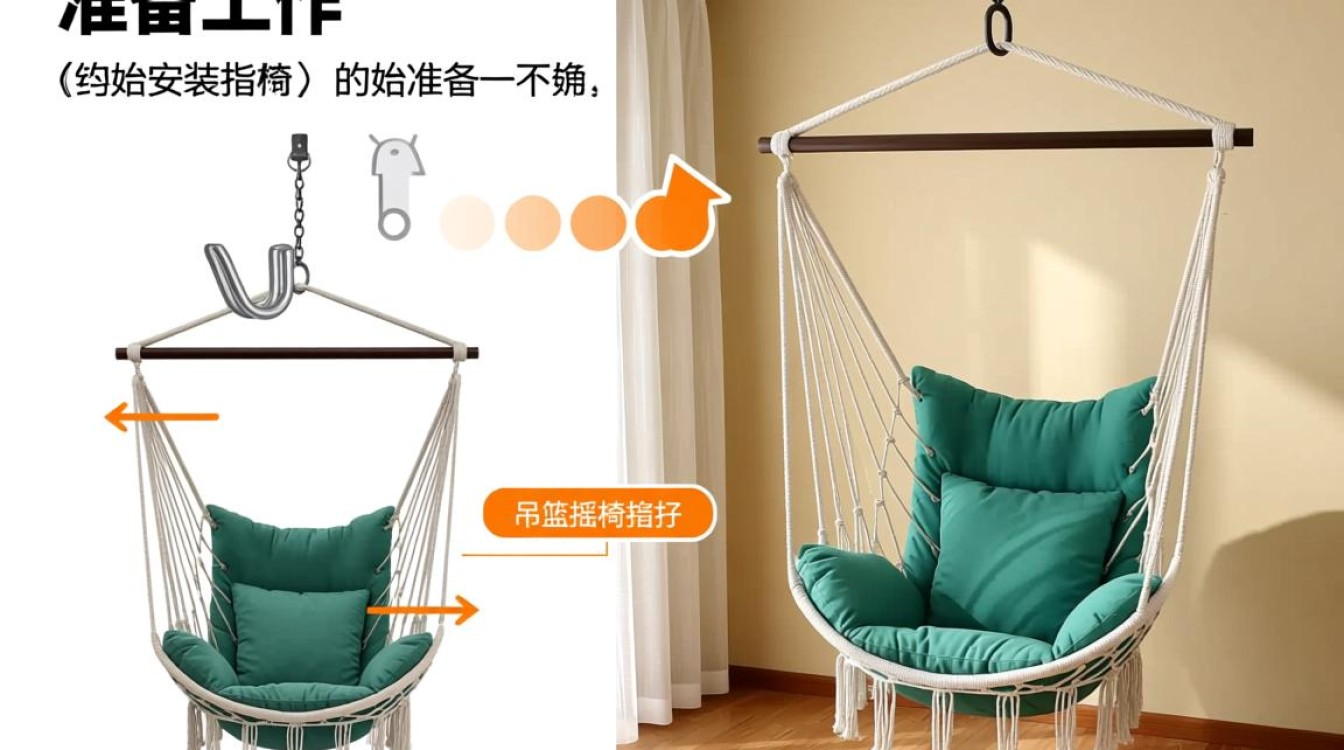 吊篮摇椅钩子安装步骤详解？