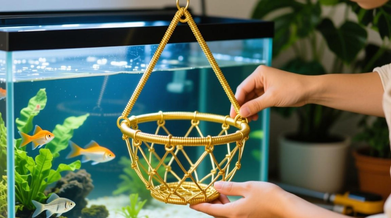金边吊篮正确放置鱼缸的方法是什么？