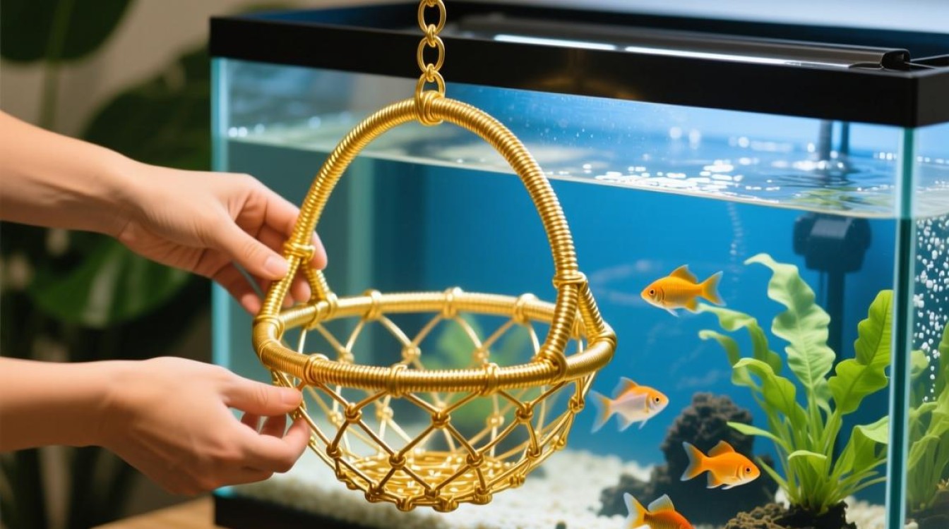 金边吊篮正确放置鱼缸的方法是什么？
