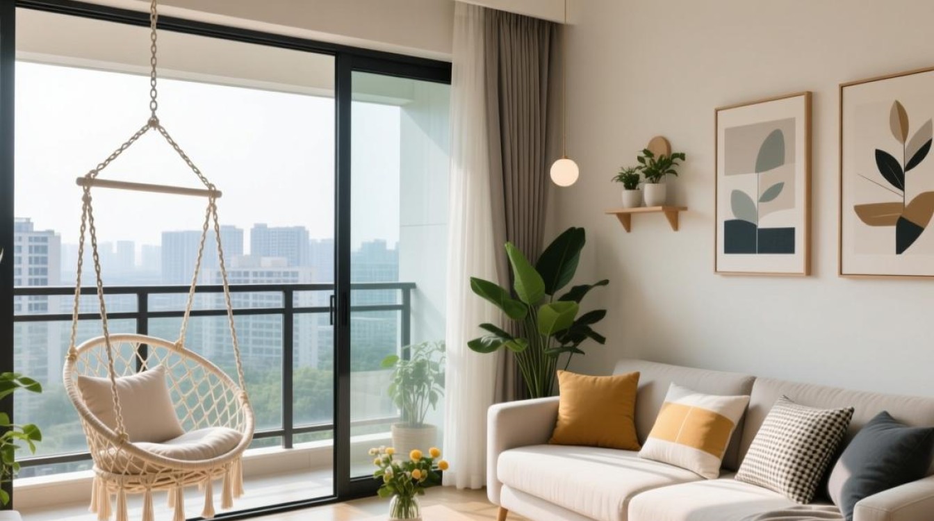 阳台吊篮客厅装修有何独特风格选择？