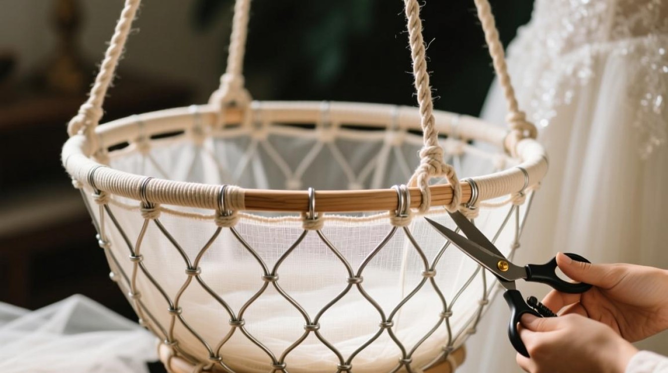 如何修剪婚纱吊篮才能更显美感？