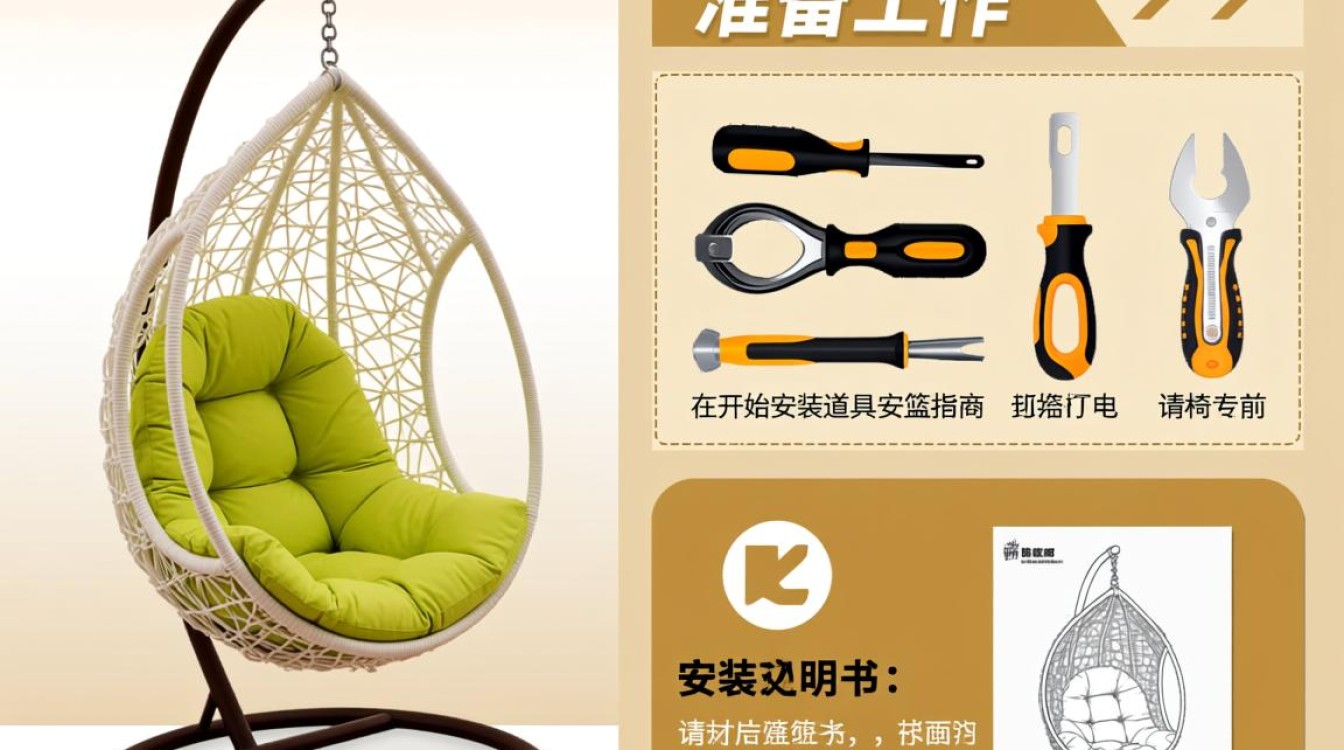 道具吊篮摇椅安装步骤详解？