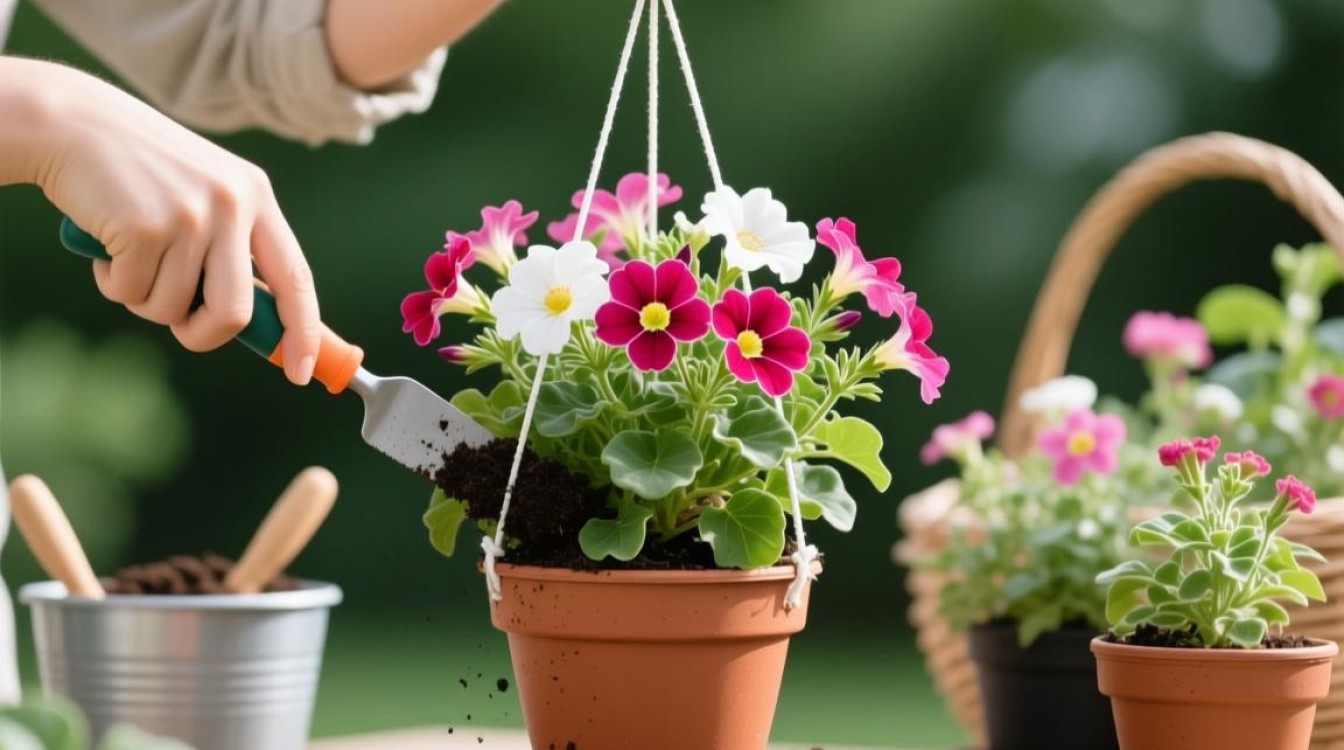 吊篮花卉盆栽移栽方法及注意事项？