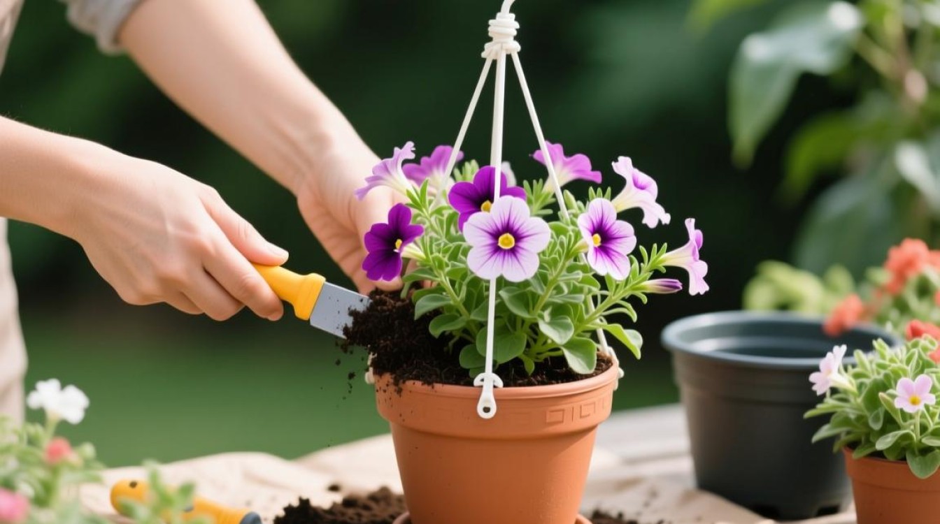 吊篮花卉盆栽移栽方法及注意事项？