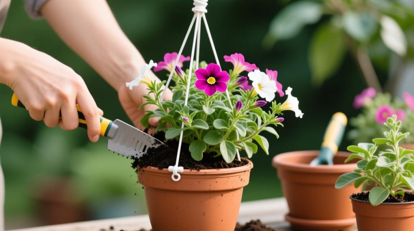 吊篮花卉盆栽移栽方法及注意事项？