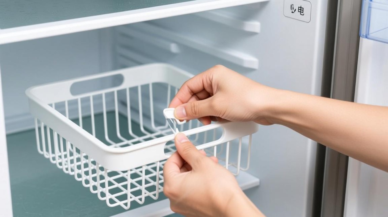 冰柜收纳吊篮拆卸步骤详解？