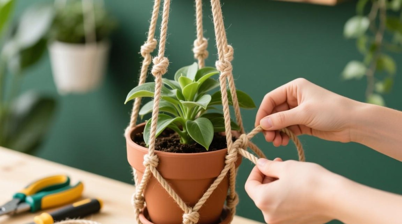 花盆吊篮绑绳子有何技巧,如何操作? 花盆吊篮绑绳子有何技巧,如何操作?