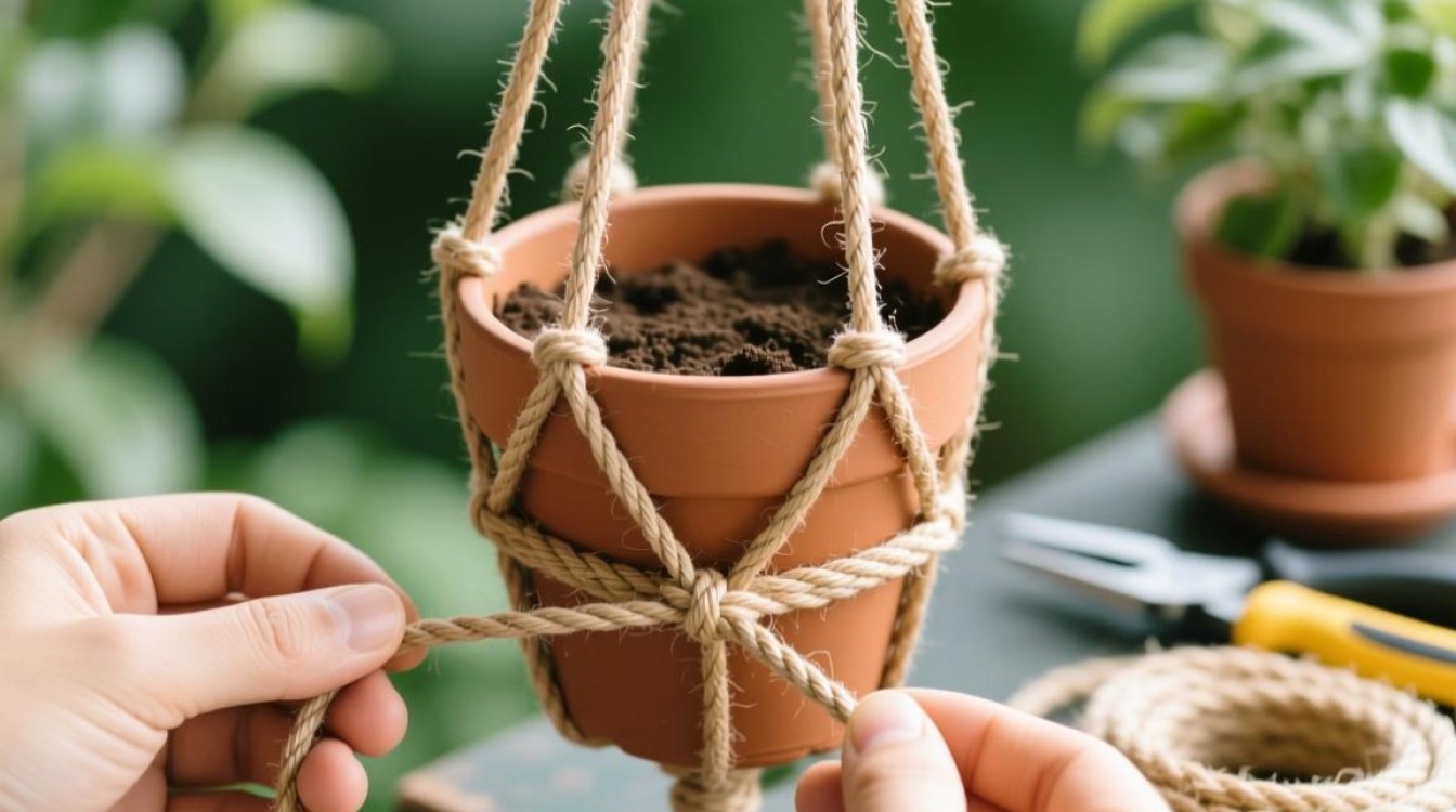 花盆吊篮绑绳子有何技巧,如何操作? 花盆吊篮绑绳子有何技巧,如何操作?