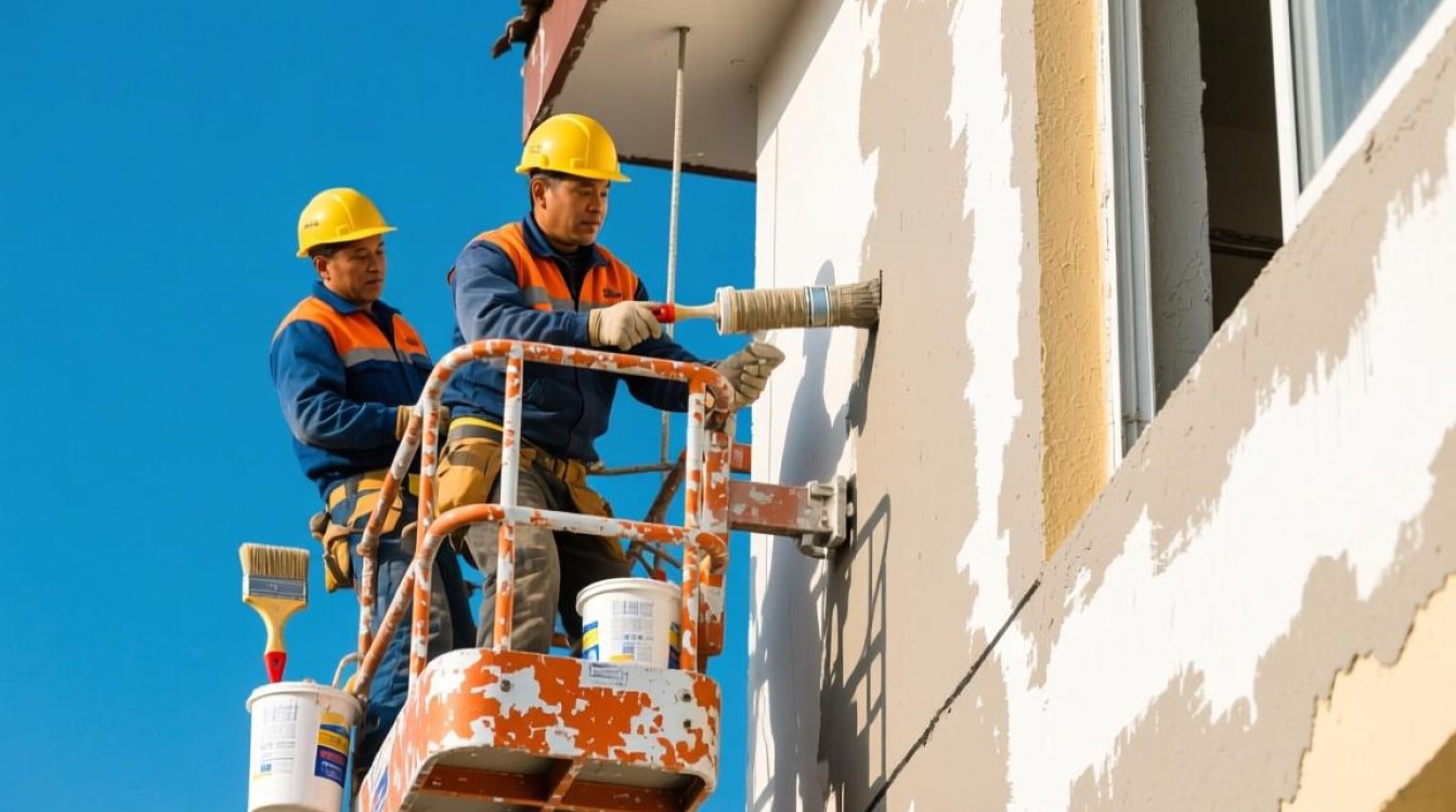 真石漆外墙吊篮施工画线方法是什么？