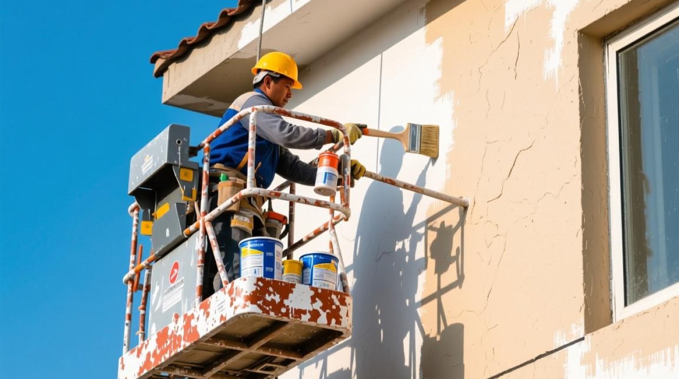 真石漆外墙吊篮施工画线方法是什么？