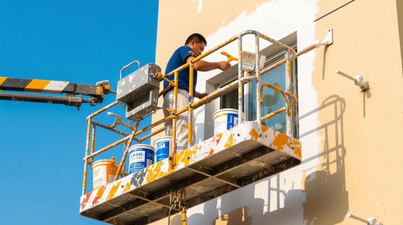 真石漆外墙吊篮施工画线方法是什么？