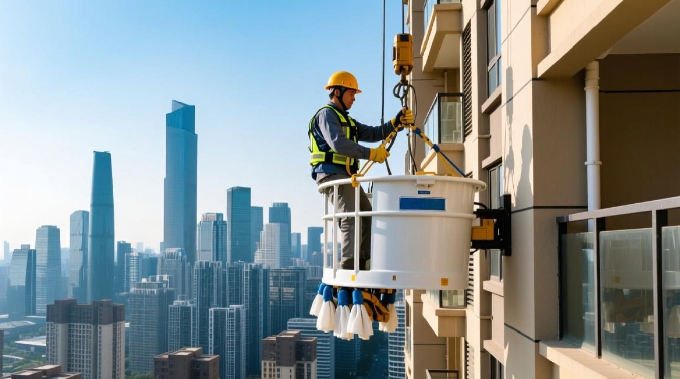吊篮施工时,底部铺设材料有何讲究? 吊篮施工时,底部铺设材料有何讲究?