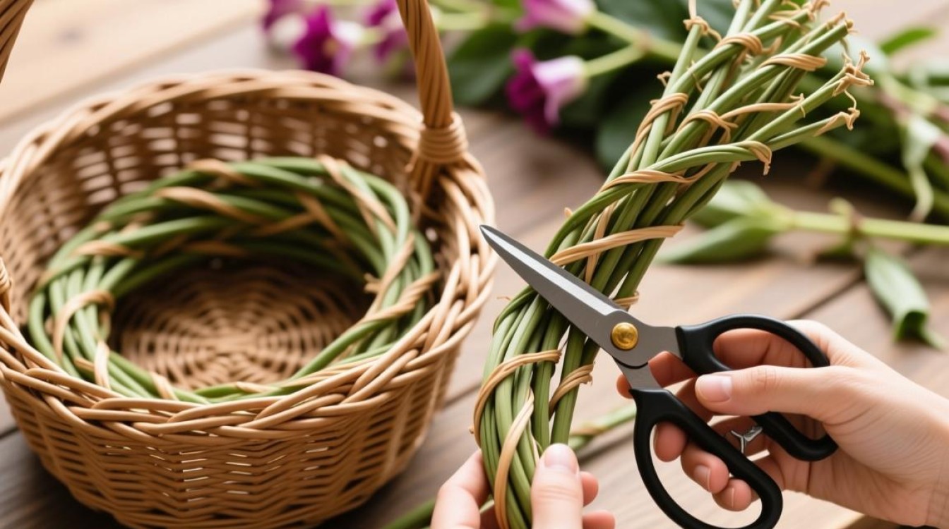 吊篮花编织藤教程，新手如何入门？