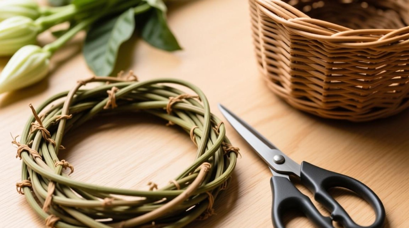 吊篮花编织藤教程，新手如何入门？