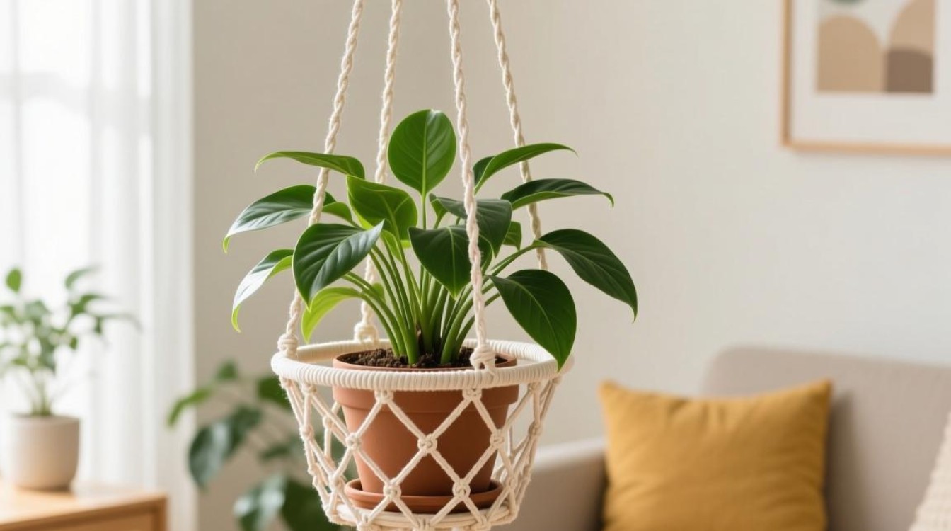 如何轻松获得家具吊篮盆栽？