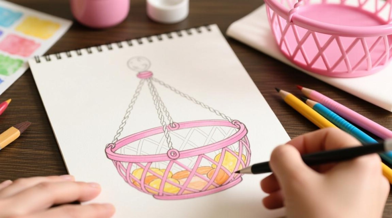 粉色吊篮绘画教程图解可行吗？