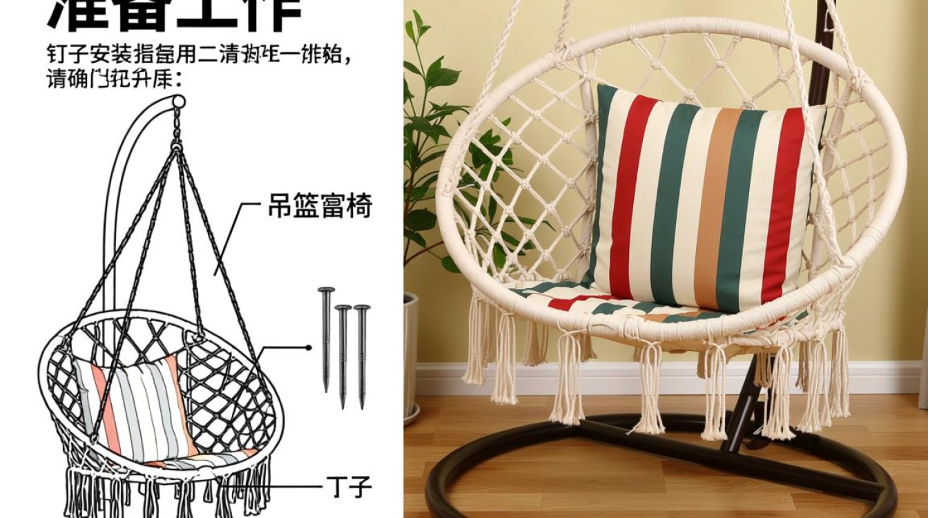 吊篮摇椅钉子安装步骤详解？
