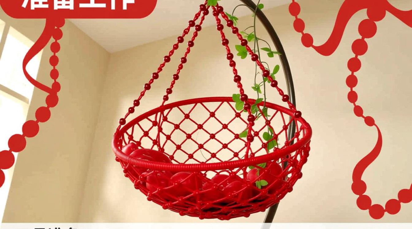 红带串珠吊篮安装步骤详解? 红带串珠吊篮安装步骤详解?