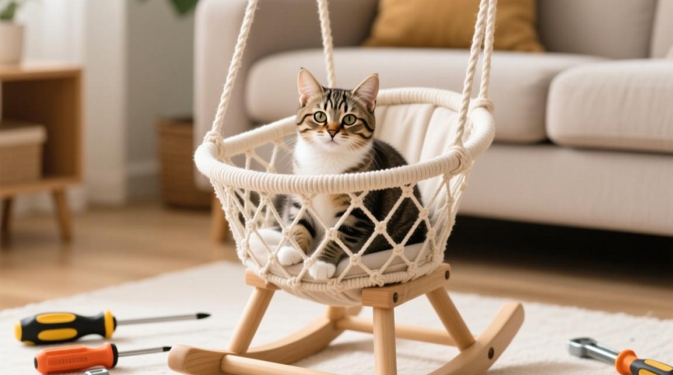 如何正确安装小猫吊篮摇椅？