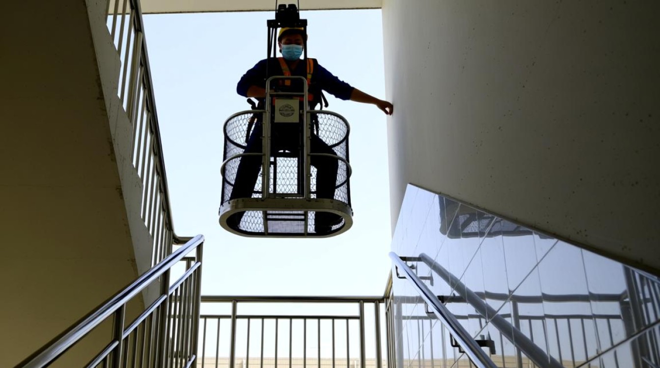 吊篮故障，无电下降，楼梯可行吗？