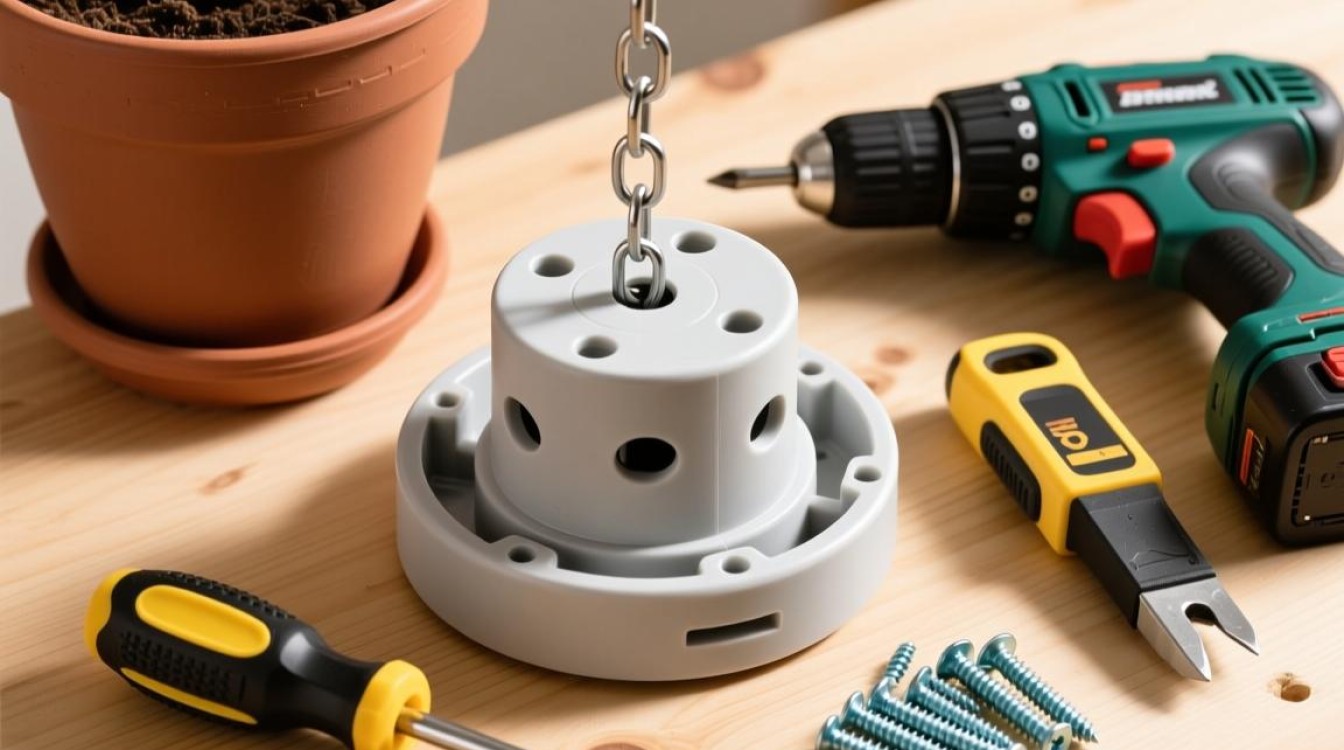 吊篮花盆底座安装步骤详解？