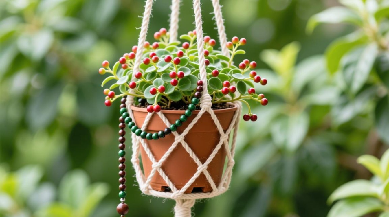 佛珠吊篮种植，选用何种花盆最适宜？