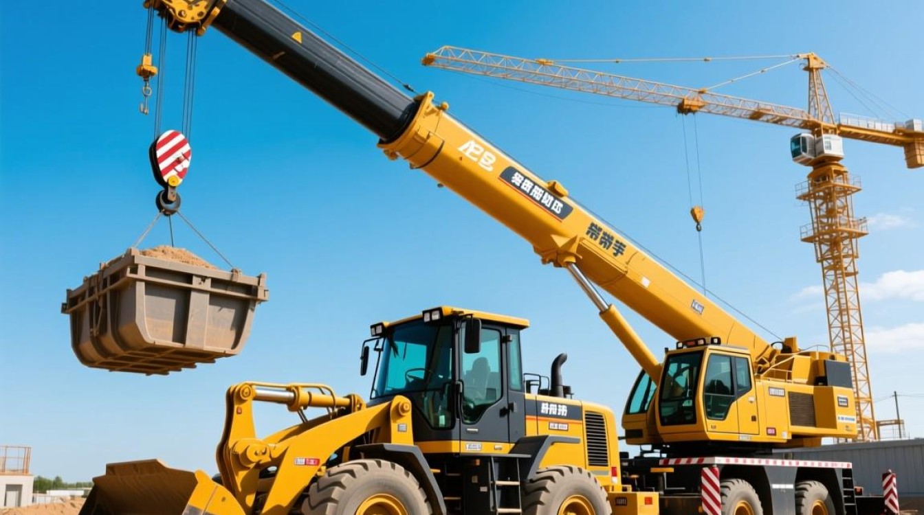 装载机带吊车？这是新型多功能机械吗？