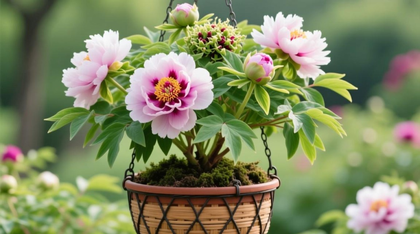 牡丹吊篮摘顶方法及注意事项有哪些？