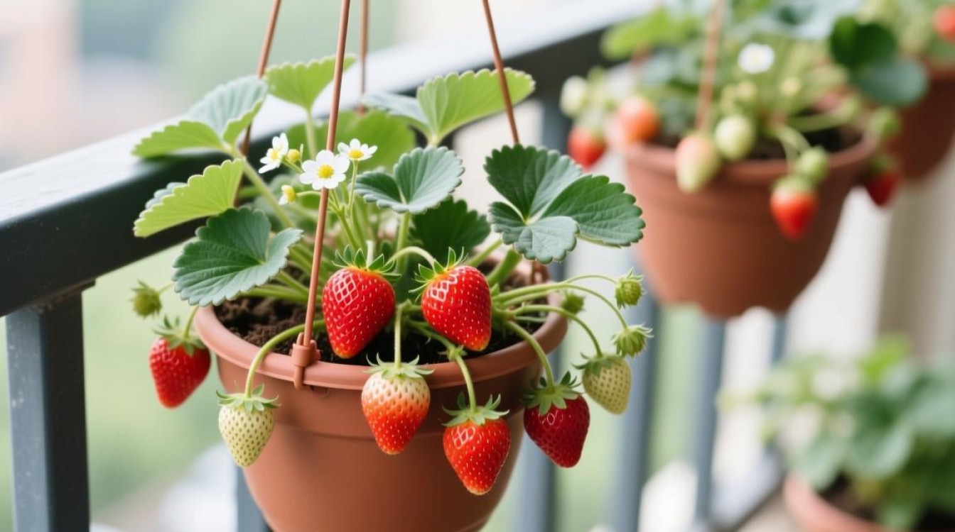 阳台草莓吊篮种植技巧详解？