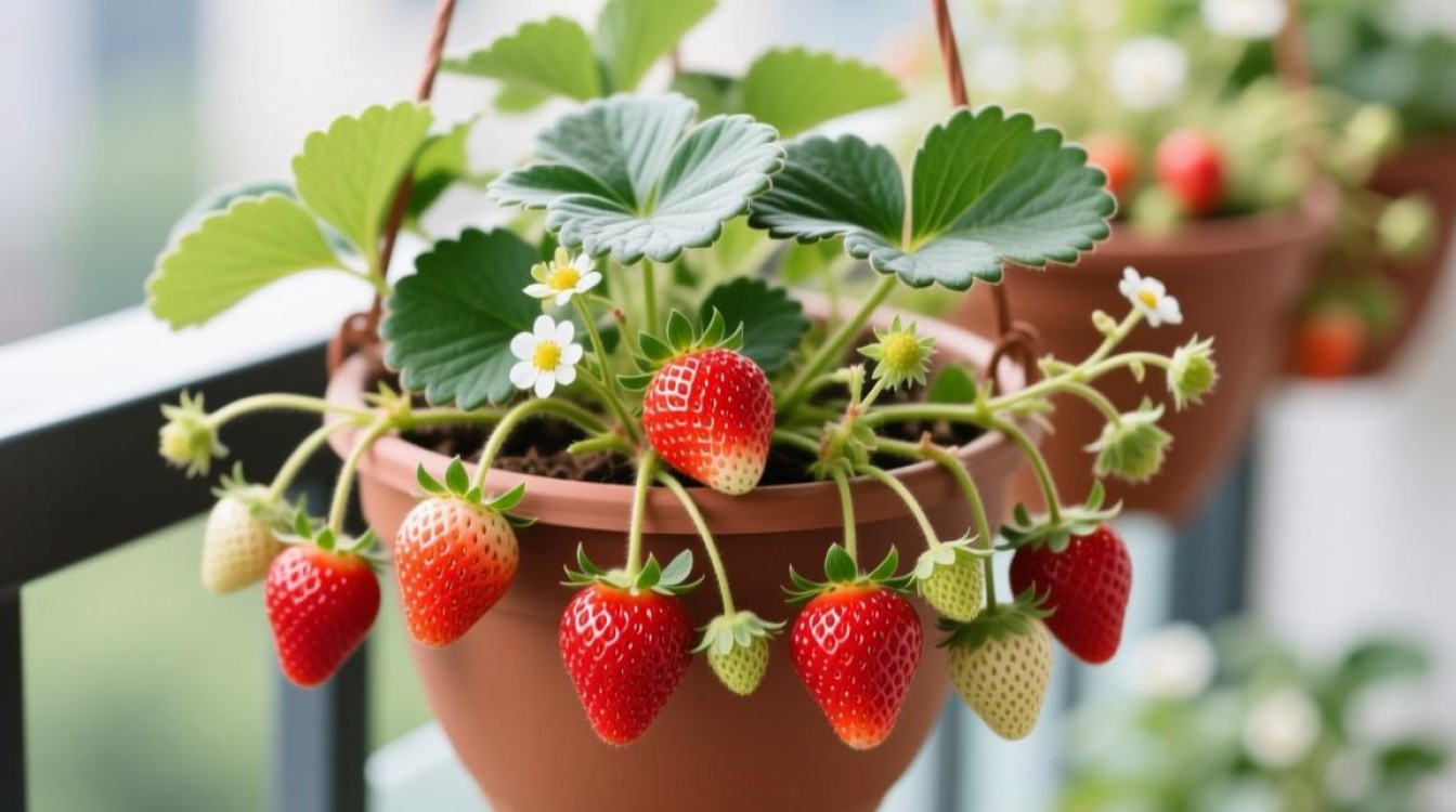 阳台草莓吊篮种植技巧详解？