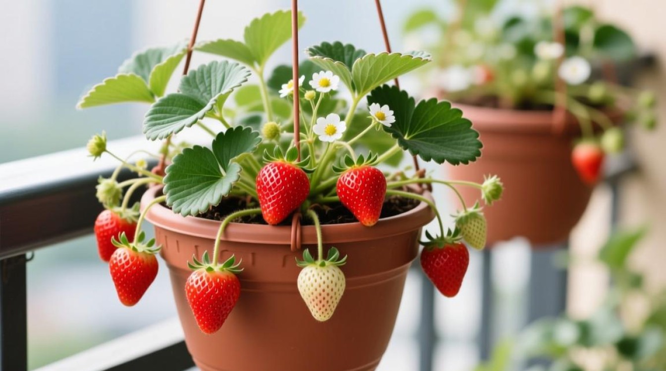 阳台草莓吊篮种植技巧详解？
