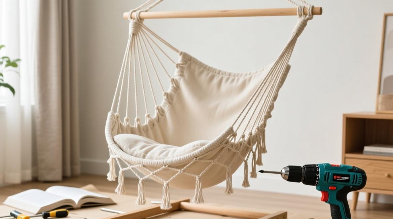 北欧吊篮躺椅安装步骤详解？