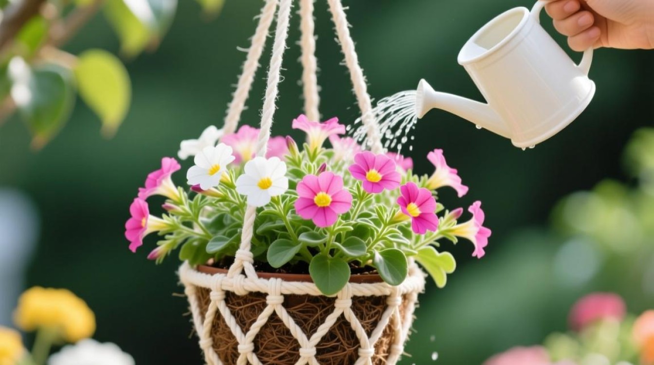 吊篮花卉盆栽浇水频率和技巧是什么？