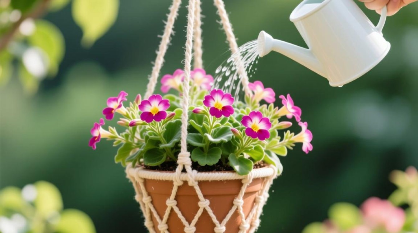 吊篮花卉盆栽浇水频率和技巧是什么？