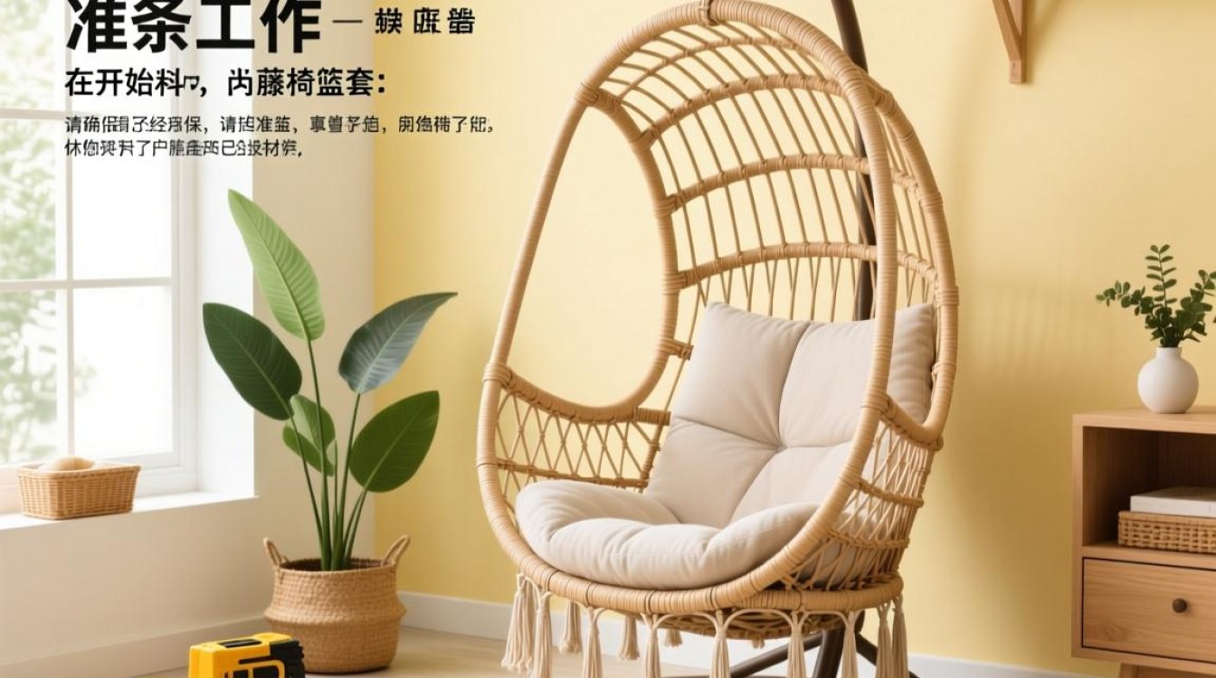 休闲藤椅吊篮安装步骤详解？