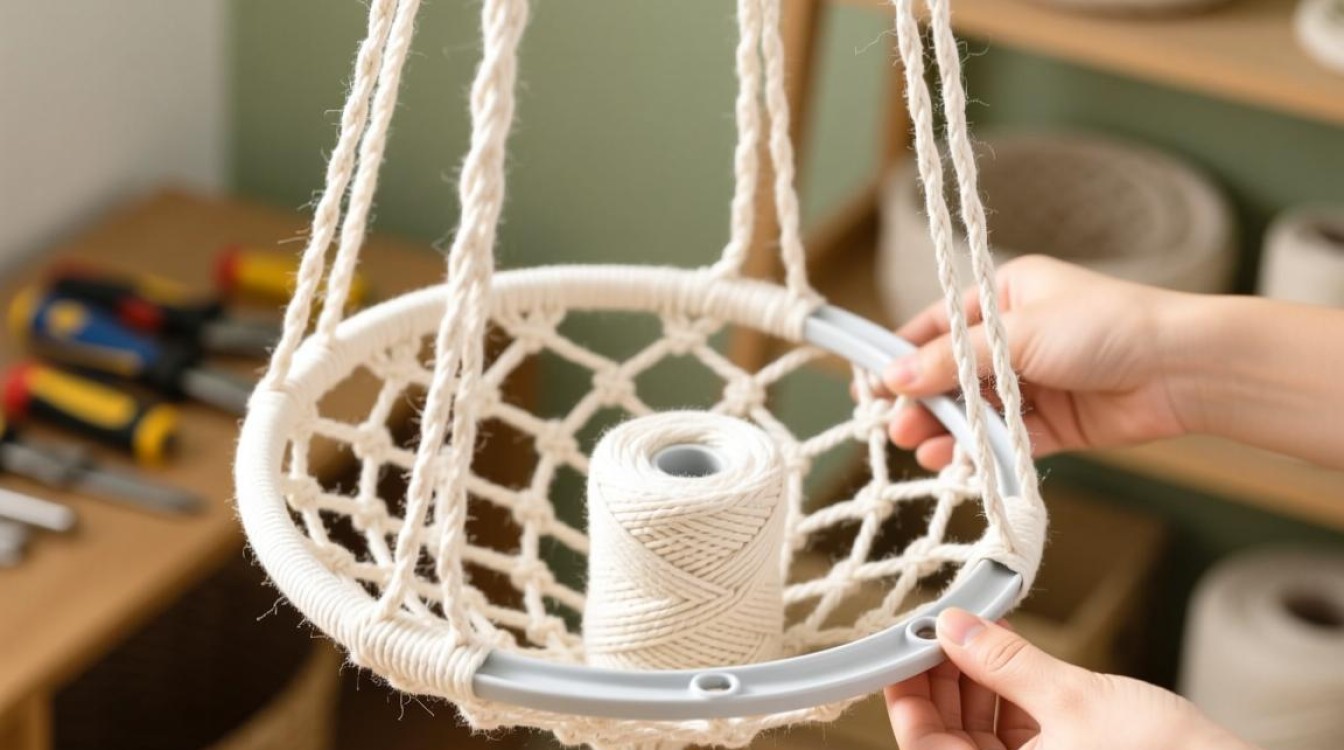 棉线吊篮托盘安装步骤详解？