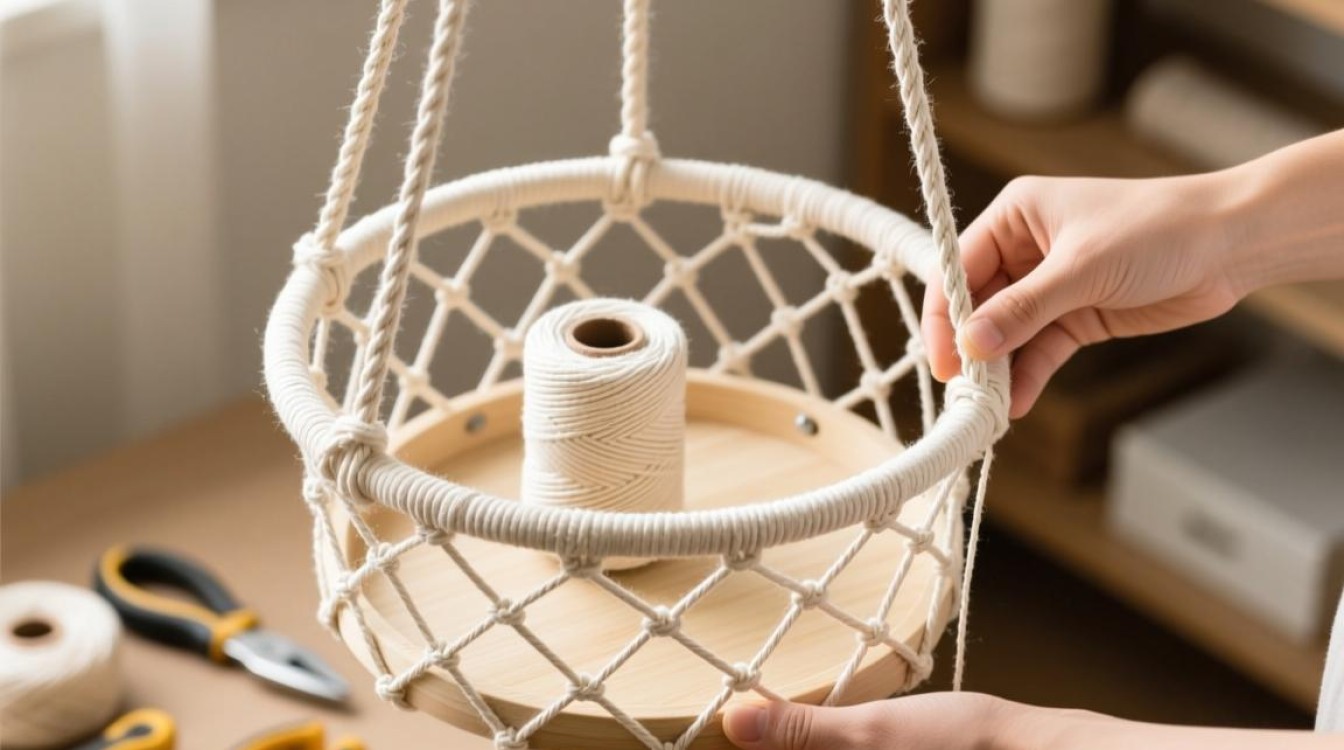 棉线吊篮托盘安装步骤详解？